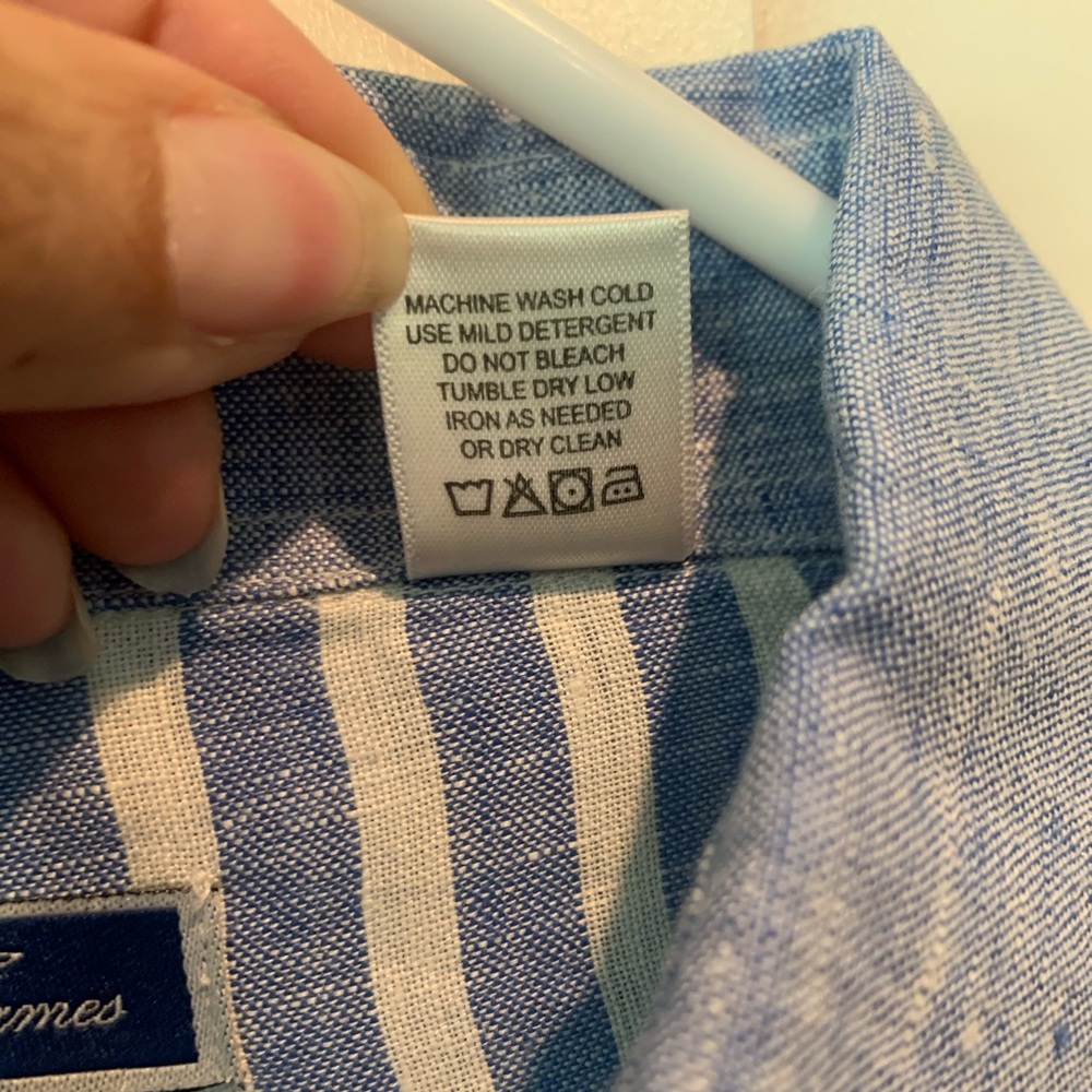 Tom James Linen Button Up Shirt - image 4